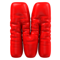 3d framställa av röd font ballonger font png