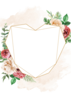 schön Rose Blumen Hochzeit Einladung Karte png