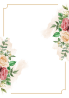 bellissimo rosa fiori nozze invito carta png