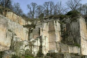 Remains of an old Roman quarry near Bad Durkheim, Germany photo