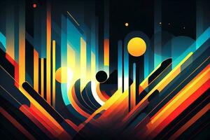 Abstract background, futuristic dynamic illustration, ai generation photo