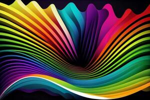 abstract colorful wavy background, ai generation photo