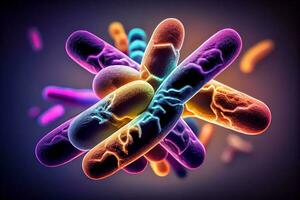 bacteria bacillus background, ai generation photo