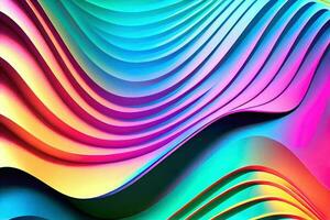 abstract colorful wavy background, ai generation photo