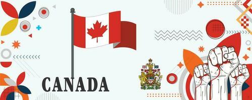 Canadá nacional día bandera diseño vector eps