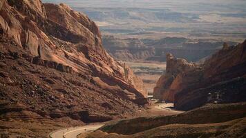 Scenic Winding Interstate Highway 70 in the State of Utah video