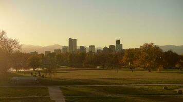 Sunset Time Denver Skyline Colorado video