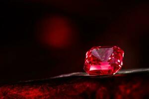 Precious Red Sapphire Ruby Gemstone photo