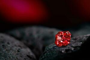 Precious Red Sapphire Ruby Gemstone photo