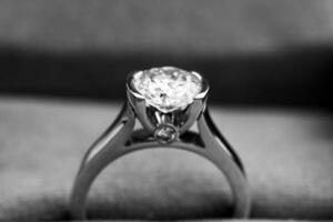 Engagement Diamond Ring Close up photo
