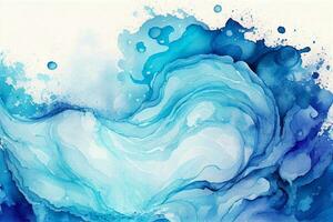 watercolor sea water surface, ai generation photo