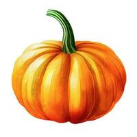 calabaza aislado en blanco antecedentes. acuarela ilustración, ai generación. foto