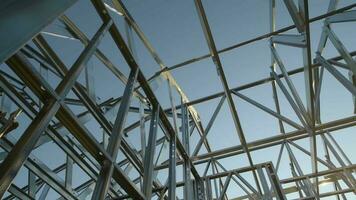 Steel Frame House Structure also Called Skeleton Frame. video