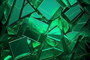 Stone background texture, emerald,  ai generation. photo