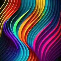 abstract colorful wavy background, ai generation photo