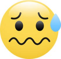 ängstlich Gesicht Emoticon. png