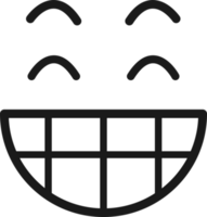 desenho animado rabisco do facial expressão emoticon, feliz face. png