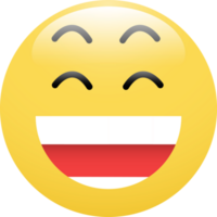 Good mood face emoticon. png