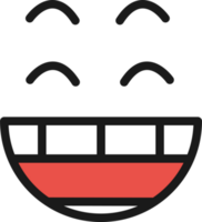 cartone animato scarabocchio di facciale espressione emoticon, contento viso. png