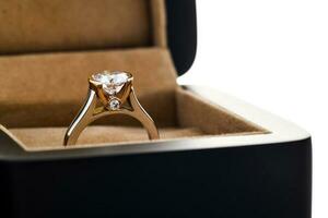 Engagement Diamond Ring Close up photo