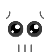 Cute skull cartoon flat design elements. png