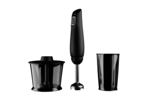 Hand black blender with accessories png