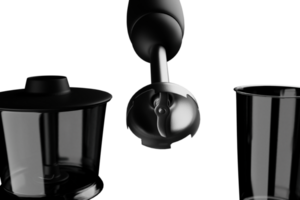 Hand black blender with accessories png