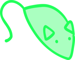 Green cat toy mouse png