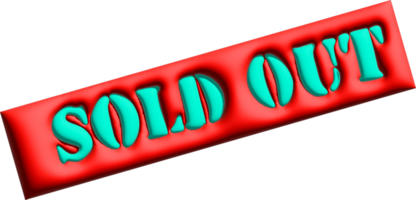 3D sold out sign png