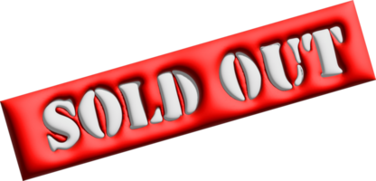 3D Sold Out sign png