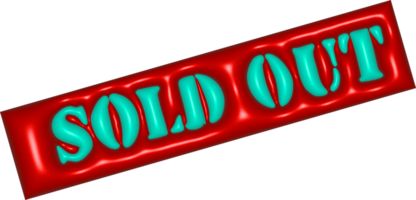 3D sold out sign png