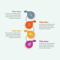 Presentation business infographic template design with 4 options. Business infographic presentation with label number for workflow vector