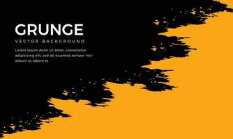 Abstract black and orange background with grunge texture. Colorful background design. Orange and black vector grunge textured background