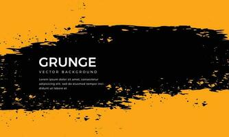 Abstract black and orange background with grunge texture. Colorful background design. Orange and black vector grunge textured background