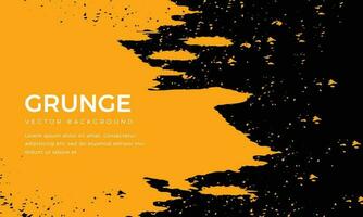 Abstract black and orange background with grunge texture. Colorful background design. Orange and black vector grunge textured background