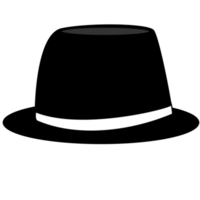 negro sombrero diseño png