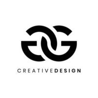 Modern abstract letter GG logo design vector for business company