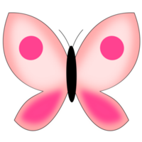 borboleta rosa voando png