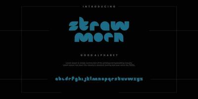 MultiColor abstract minimal modern alphabet fonts. Typography technology vector illustration