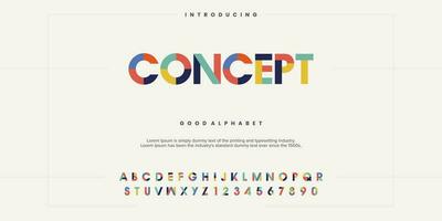 Abstract minimal modern alphabet fonts. Typography technology vector illustration