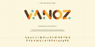 Abstract minimal modern alphabet fonts. Typography technology vector illustration