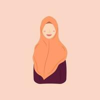 Female character designs wearing hijab in trendy, popular and modern styles. Various avatars of Muslim female characters are suitable for the needs of Islamic graphic elements. Vector design