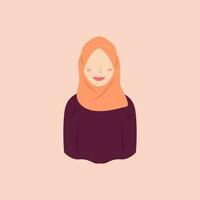 Female character designs wearing hijab in trendy, popular and modern styles. Various avatars of Muslim female characters are suitable for the needs of Islamic graphic elements. Vector design