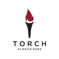 Creative torch flame Logo template.Logo for business, freedom and competition. vector