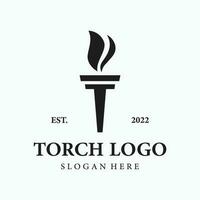 Creative torch flame Logo template.Logo for business, freedom and competition. vector