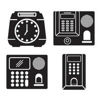 Attendance machine icon,logo illustration design template. vector