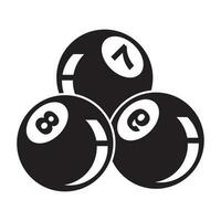 Billiard logo icon vector illustration template design