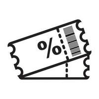 Ticket icon vector illustration simple design