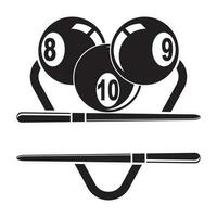 Billiard logo icon vector illustration template design