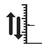 altura medición símbolo icono, vector ilustración diseño modelo